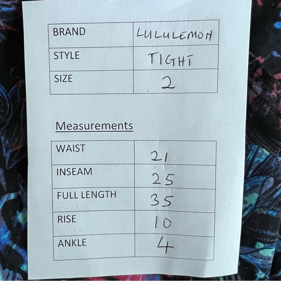 Lululemon Fast & Free Full Length Tight Nulux 28" Size 2 - Picture 8 of 8